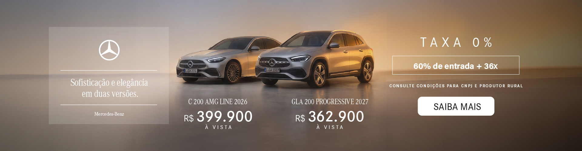 Toda Linha GLA 200 e C 200 - 